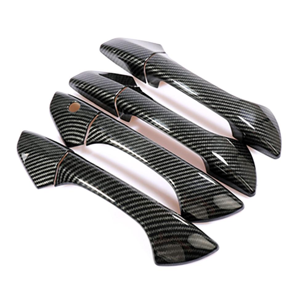 For Honda Accord 8 Gen 2008 2009 2010 2011 2012 2013 Carbon Fiber Printed Exterior Door Handle Cover Trim Moulding Frame