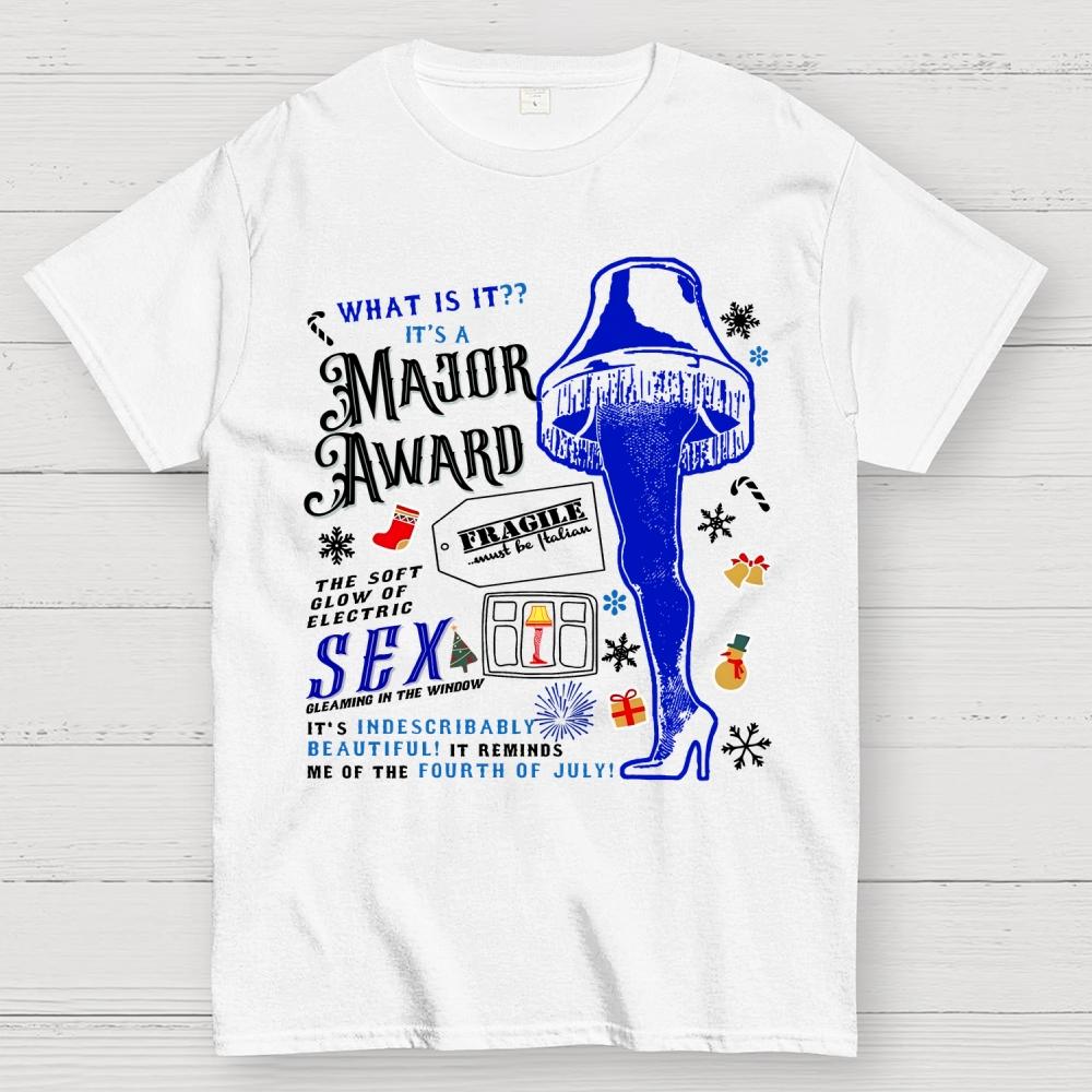 A Major Award Leg Lamp Christmas Cotton Summer Casual Cool Loose T-Shirt
