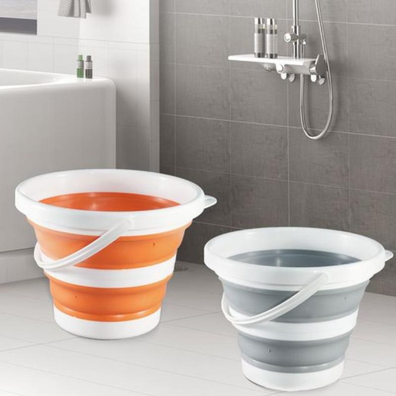 Easy Hold Collapsible Bucket Collapsible Bucket Outdoor Fishing Camping Home Use Fine Storage Bucket Fishing Supplies Multi-purpose