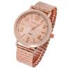 Montre - EXCELLANC - Excellanc - Boîtier rond 41 mm - Acier inoxydable rosé doré - Bracelet extensible 20 mm