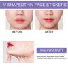 Yousheng 40 шт./компл. лента для подтяжки лица V-образная тонкая наклейка для лица невидимая эластичная тонкая лента для подбородка V-образная для подтяжки кожи лица морщины