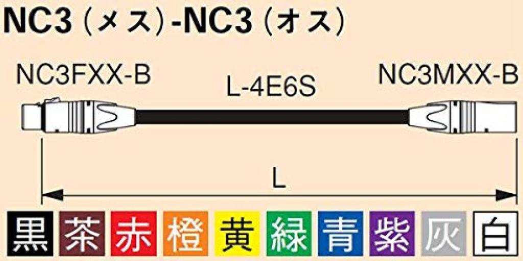 Kose CANARE Mic Cable Black 3m EC03-B(XX)