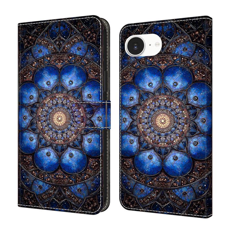 Кожаный чехол-портмоне для IPhone 17E 16E AIR 17 16 15 14 Plus Pro Max, чехол-книжка, магнитный кошелек, чехол с рисунком Цветы Олень Funda