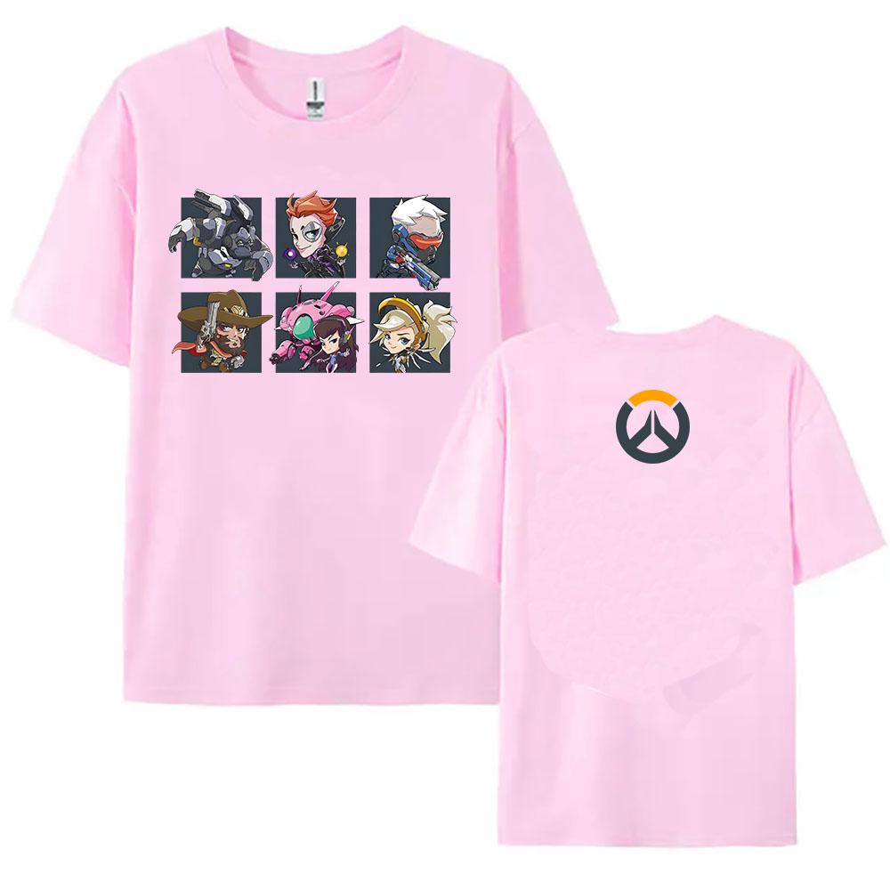 Overwatch 2 Милый, но смертоносный Принт Футболка Унисекс Уличная одежда Короткий рукав Хлопковые футболки Повседневная Игровая футболка с принтом