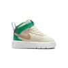 Nike Air Force 1 Mid EasyOn SE GS Coconut Milk Stadium Зеленые детские кроссовки Кремовые с розовой посадкой и пенькой FQ3693-100