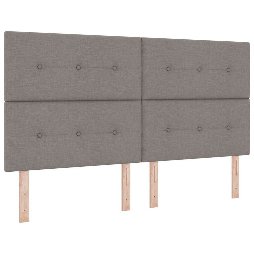 Box Spring Bed with Mattress Taupe 180 x 200 cm Fabric