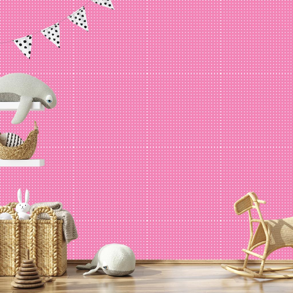 Powder pink dots wallpaper, powder pink center 50x1000