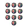 11mm 14mm Aluminium Metal Car Key Emblem Stickers For Alfa Romeo Giulietta GT 159 147 156 Mito Brera Giulia F1 Stelvio VolanteIW8 