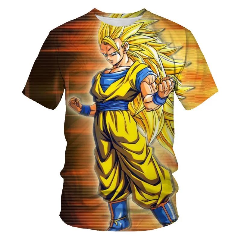 Anime Dragon Ball Son Goku 3D Print Kids Summer Fashion Casual Unisex Children's Clothing Tshirt Tops