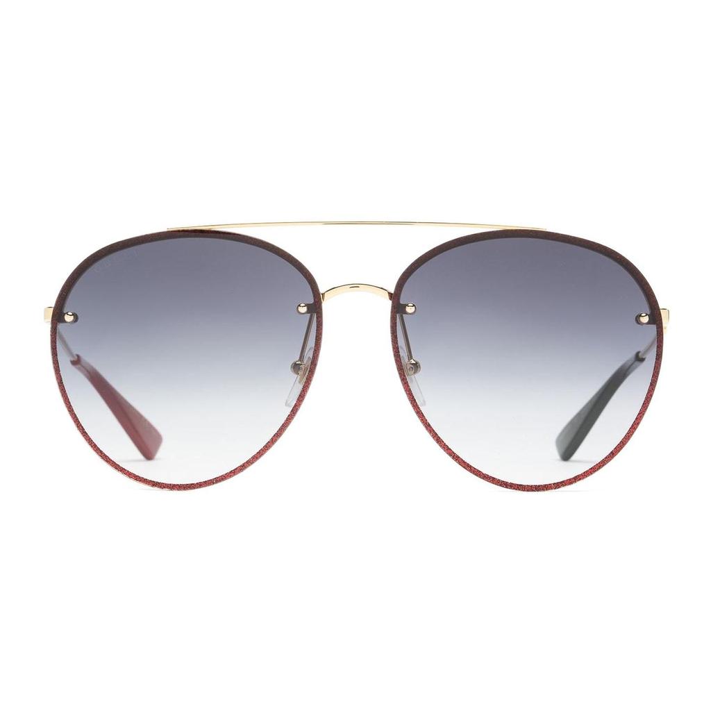 Gucci Круглые солнцезащитные очки в металлической оправе Унисекс очки GG0351S001