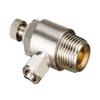Copper Pneumatic Quick Connect Air Hose Throttle Valve with Speed and Flow Control, One-Way Limiting Cylinder, Model SL6-01/8-02.