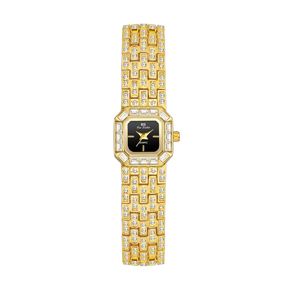 BS Bee Sister Ladies Watches Luxury Diamond Watch Square Bracelet Quartz Wristwatches Fashion Casual Watches Gift Women