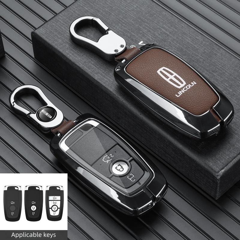 Alloy Car Key Cover Case for Lincoln Continental MKC MKZ MKX Navigator Z Nautilus Aviator Corsair 2017 2018 2019 2022 Keychain bso9