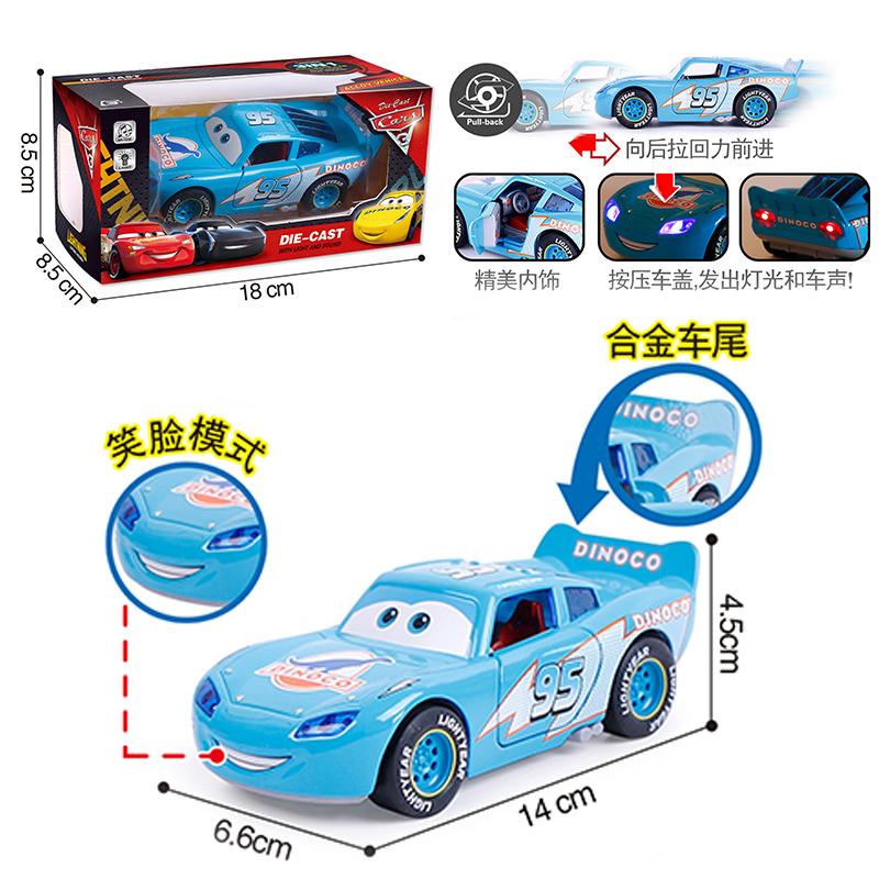 1:32 Молния МакКуин Disney Pixar Тачки Металлическая Литая Машинка Со Светом и Звуком Игрушка С Возвратным Механизмом Задних Колес Подарки Детям На Рождество