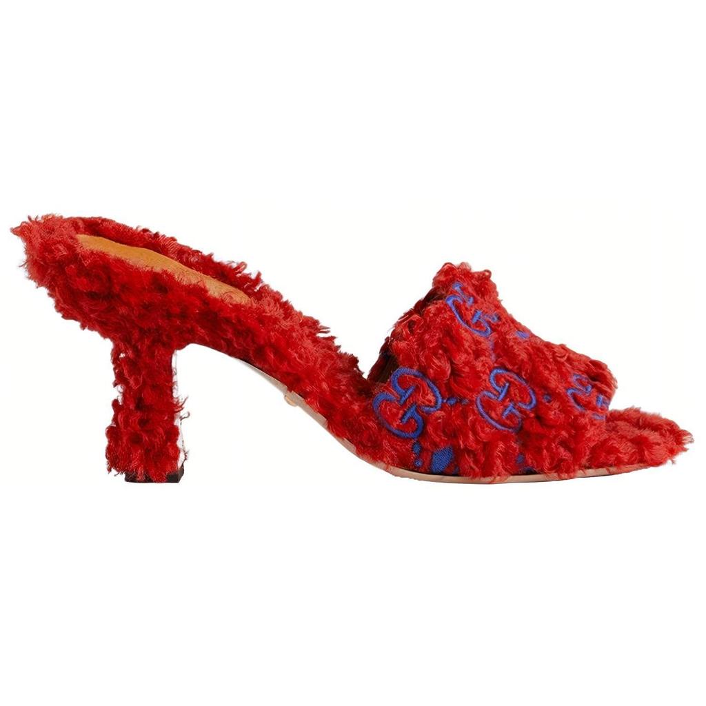 Adidas Оригинальные сандалии-слайды на высоком каблуке Originals Trefoil Series, удобная женская обувь, красные 722440 FAAV8 6003