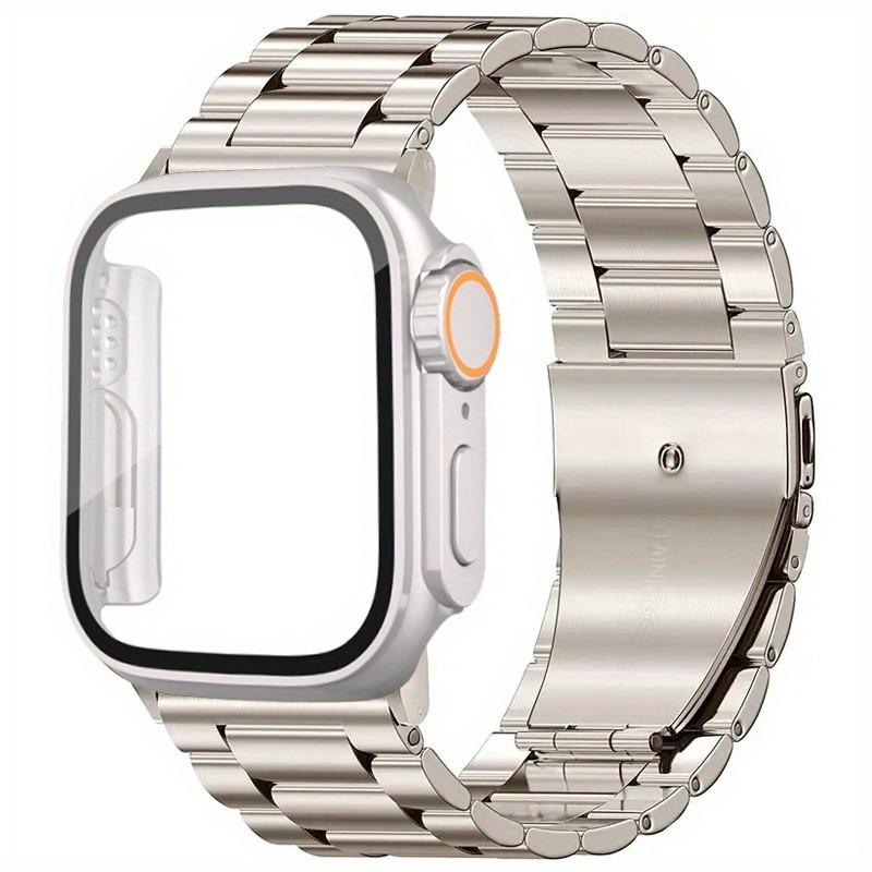 Stainless Steel Strap+Case for iWatch Band 44mm 45mm 41mm 40mm 42mm Series 10 9 8 7 6 SE 5 4 3 2 1