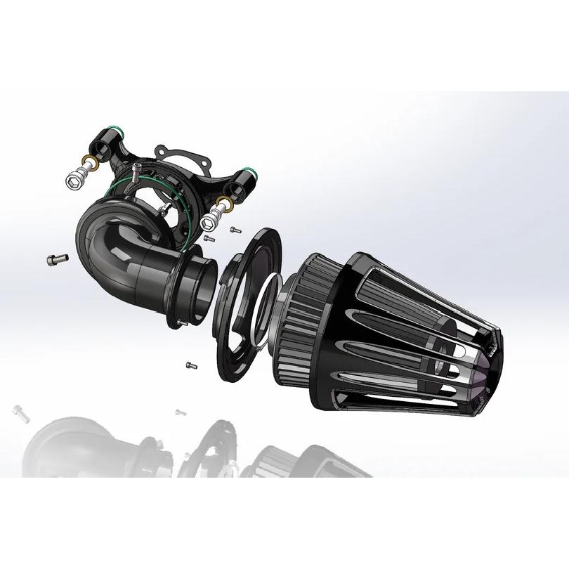 CNC Cone Air cleaner intake filters breather for harley Big Twin Softail Dyna Fat Boy Bob Night Train 99-15 touring FLHX