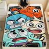 Gumball Print FlAannel Blanket, High quality Comfortable for All Seasons, Home Decor, Warmth and Comfort