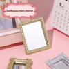 Retro Micro Furniture Miniature Dollhouse Frame Accessories Dollhouse Mirror Wall Room Mini Mirror