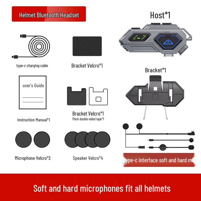 Многофункциональные Bluetooth-гарнитуры-интеркомы для мотоциклетных шлемов с трансграничной сертификацией
