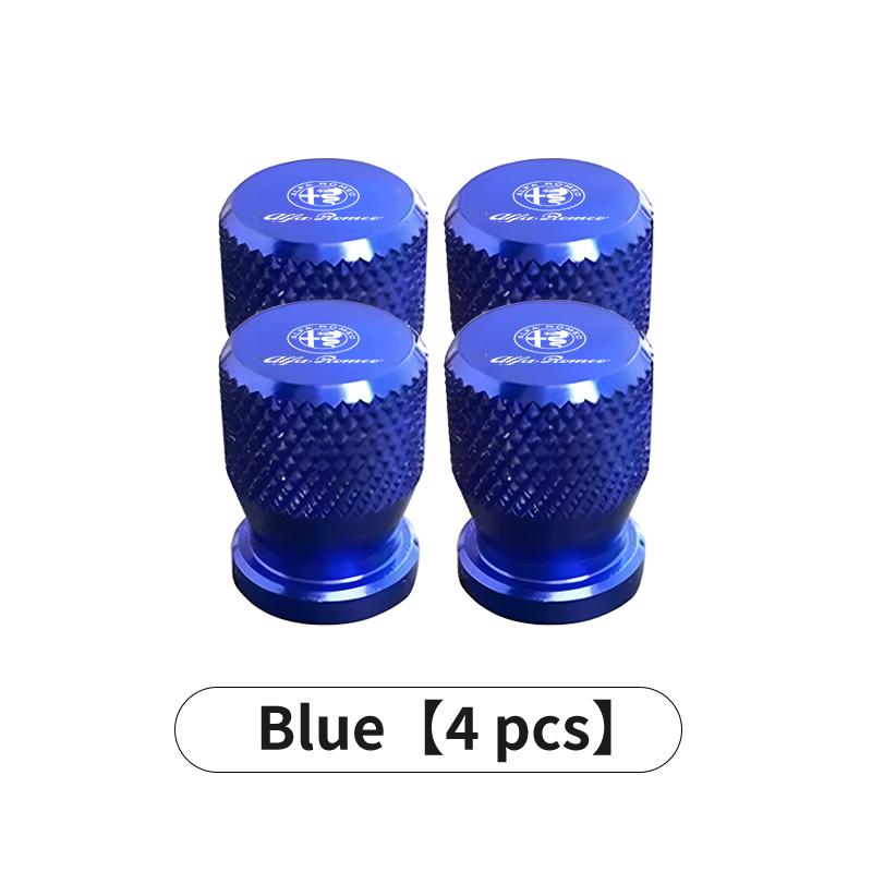 WTOM1 For Alfa Romeo 4PCS Aluminum Car Wheel Tire Valve Cap Cover Airdust Waterproof Giulietta 940 2010-2014 2015 2016 2017
