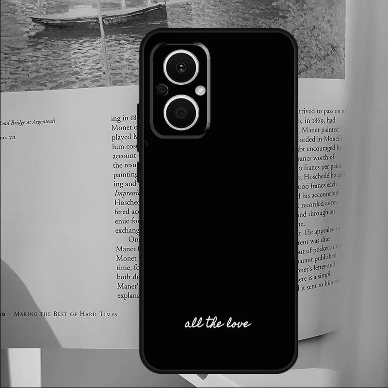 Простой Минималистичный Черный Чехол-Обложка с Цитатой Для OPPO Reno 13F 11F 12F 14F 10 11 12 13 14 Pro 7 8 Lite OPPO Find X6 X5 X8 Pro Чехол