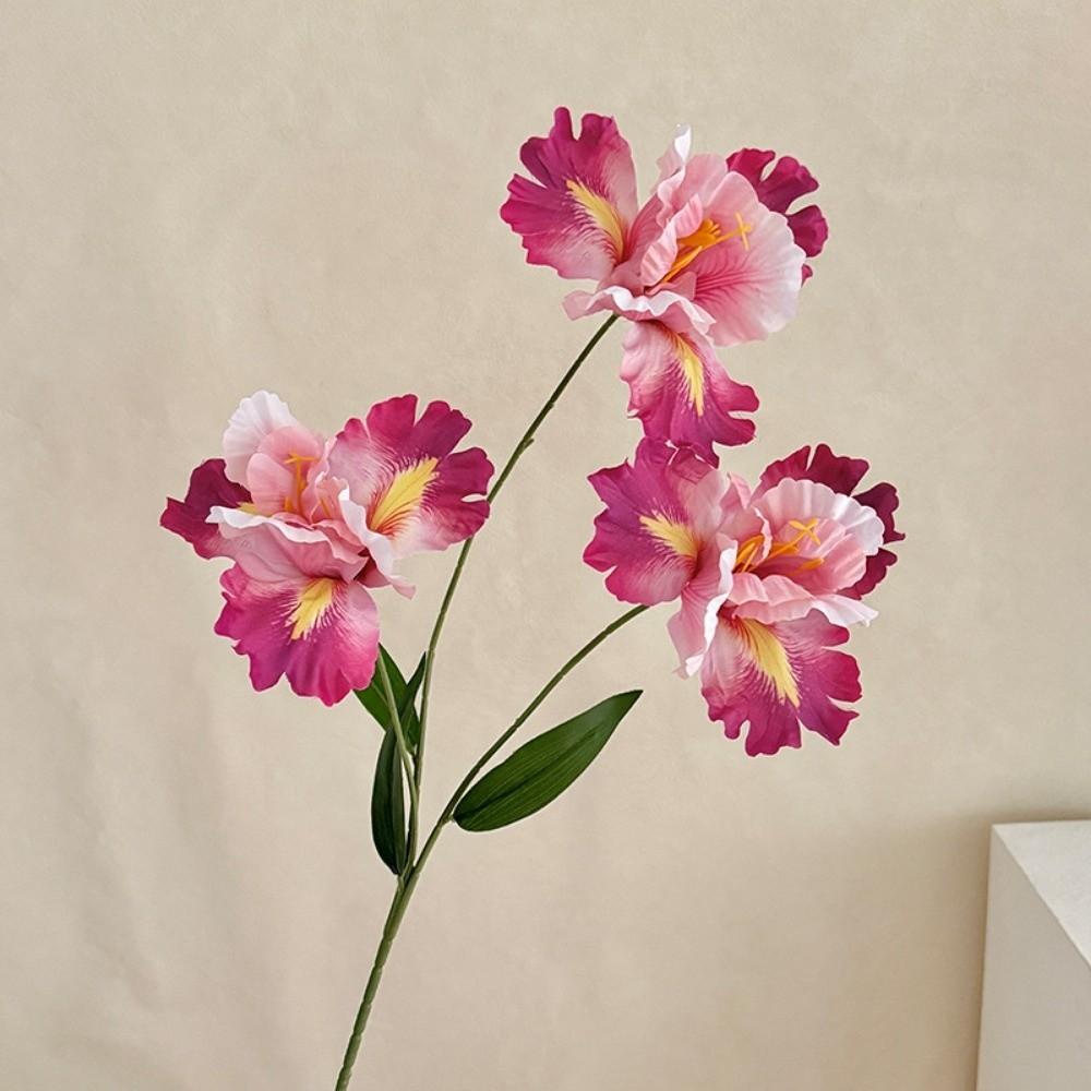 New Purple Artificial Iris Flowers Bouquet Floral Fake Flower Decorative Artificial Faux Plants Spring