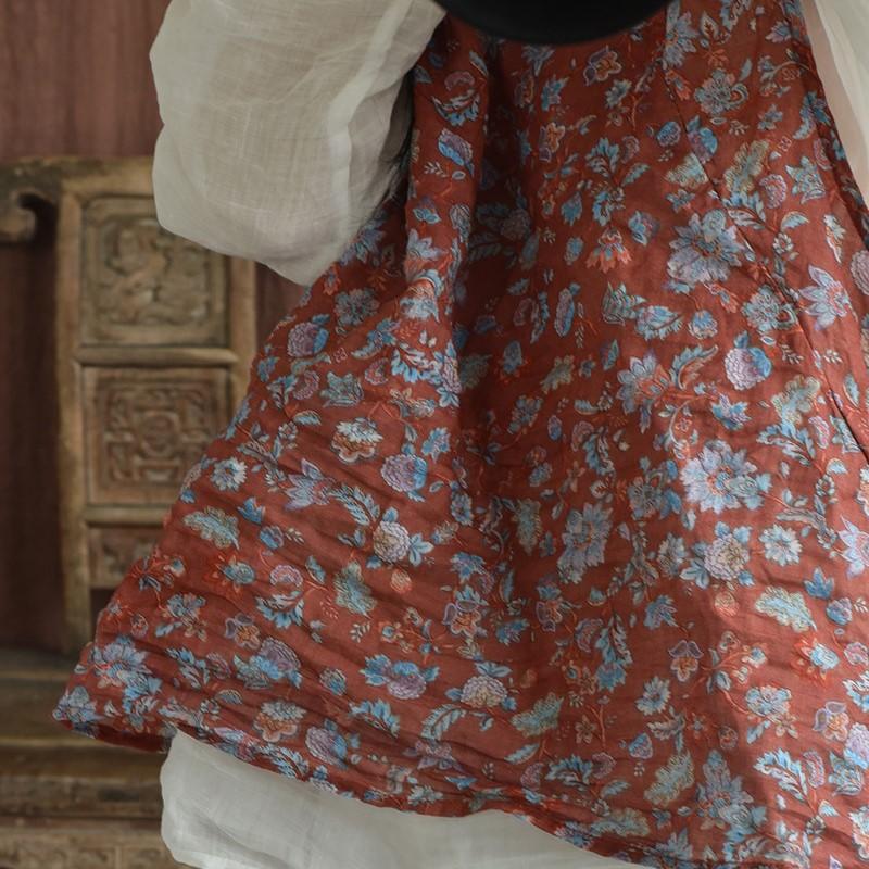 Johnature Женские винтажные топы без рукавов с круглым вырезом и цветочным принтом, весенние женские топы на бретелях в китайском стиле Ramie