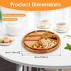 Puzzle Serving Tray with 8 Removable Compartment Wooden Divided Tray Food Platter for Fruit Dessert Nut Snacks