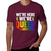 We're Here We're Are Queer Get Used To It T-Shirt graphics anime summer tops anime tshirt mens workout shirts