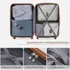 Suitcase Set, M-L-XL Set, ABS Hard-Shell Suitcase, Durable Suitcase Sets, Suitcase with Spinner Wheels and Lock, with Toiletry Bag, Black