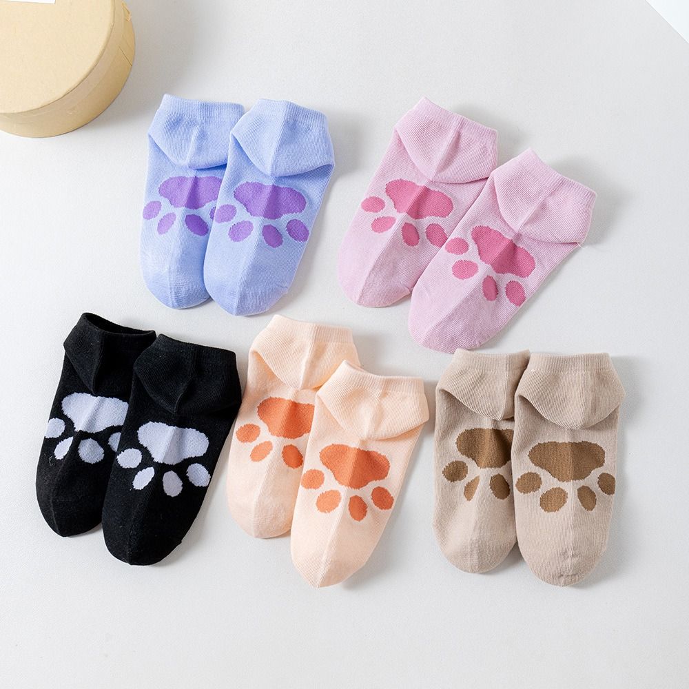 10Pairs Bear Claw Boat Socks Women Breathable Invisible Socks Sweet Cartoon Short Socks Girl