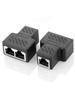 2 шт. Сетевой 3-сторонний экранированный разветвитель-переходник RJ45, удлинитель провода, конвертер прямого LAN-разъема Ethernet 8 жил