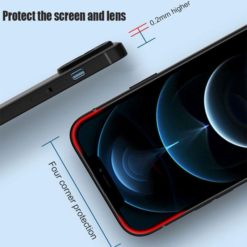 Роскошный черный матовый чехол для телефона для iPhone 11 14 15 16 17 Pro Max 17 Air 15 Plus Mini 16E Силиконовый мягкий задний чехол