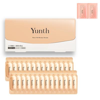 Yunth Yunth Raw VA Derma Включает 2 пробника сыворотки с витамином C, сыворотку для пор, сыворотку для лица от морщин, запас на 28 дней, пакетики, ретинол, отбеливание, ниацинамид,