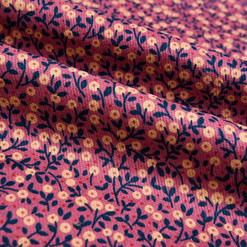 100*150 см мелкий цветочный принт ткань винтажная мягкая вельветовая ткань для шитья платье одежда скатерть сумка детская одежда