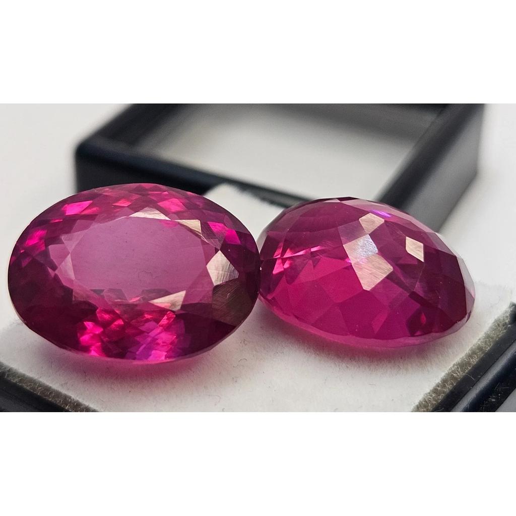 Stunning Natural Pink Sapphire Earring 28-30 Ct Oval Cut Pair Loose Gemstone