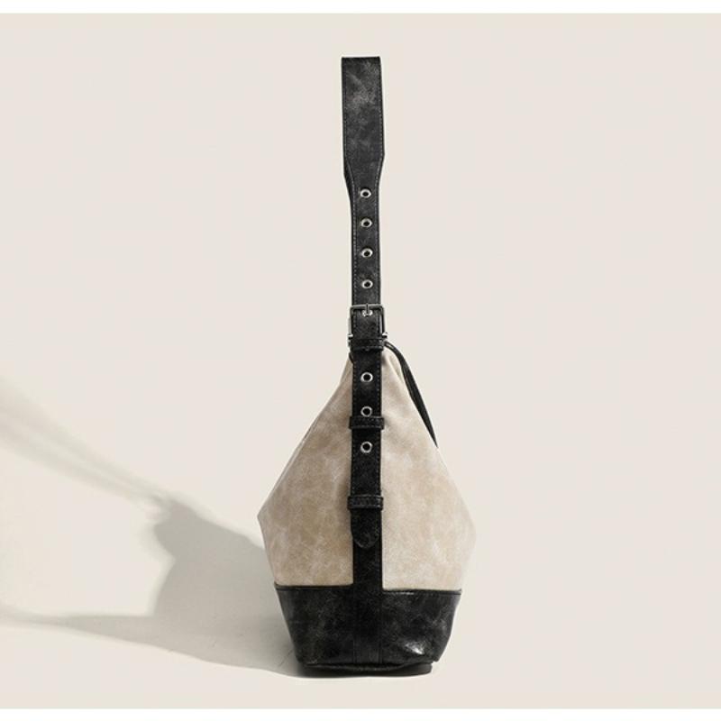 Retro Soft Pu Leather Shoulder Bags Fashion Women Tote Handbags for Commuter Casual Versatile Large Capacity Bucket Bags