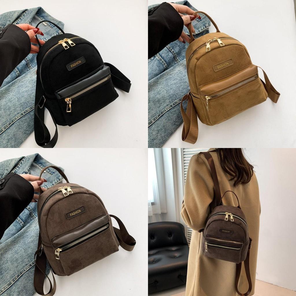 Stylish And Durable Black Suede Backpack For Women Perfect For Everyday Use And Travel