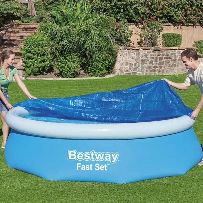 Bâche 4 Saisons Pour Piscine Bestway Fast Set Ronde 244cm - Bleu
