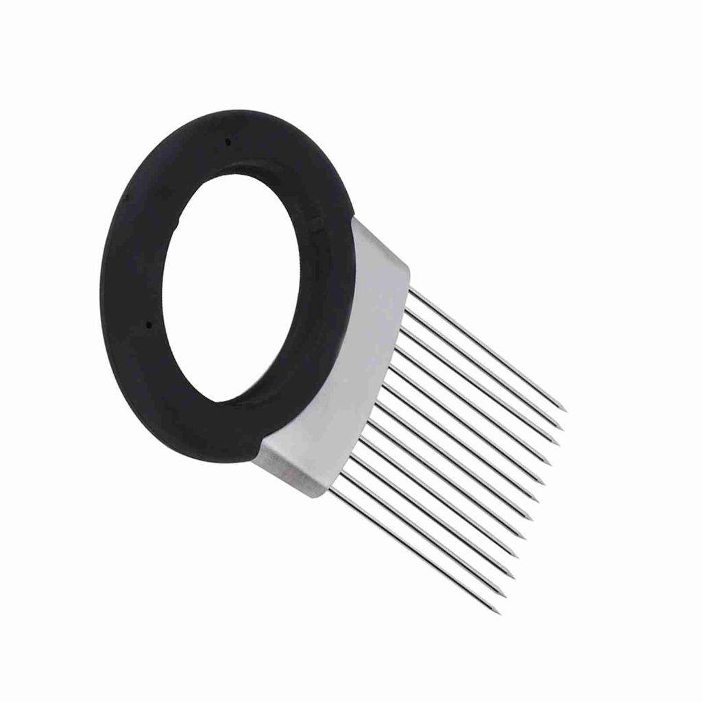 Onion Holder Vegetable Potato Cutter Slicer Stainless Steel Fork Slicing with Odor Remover