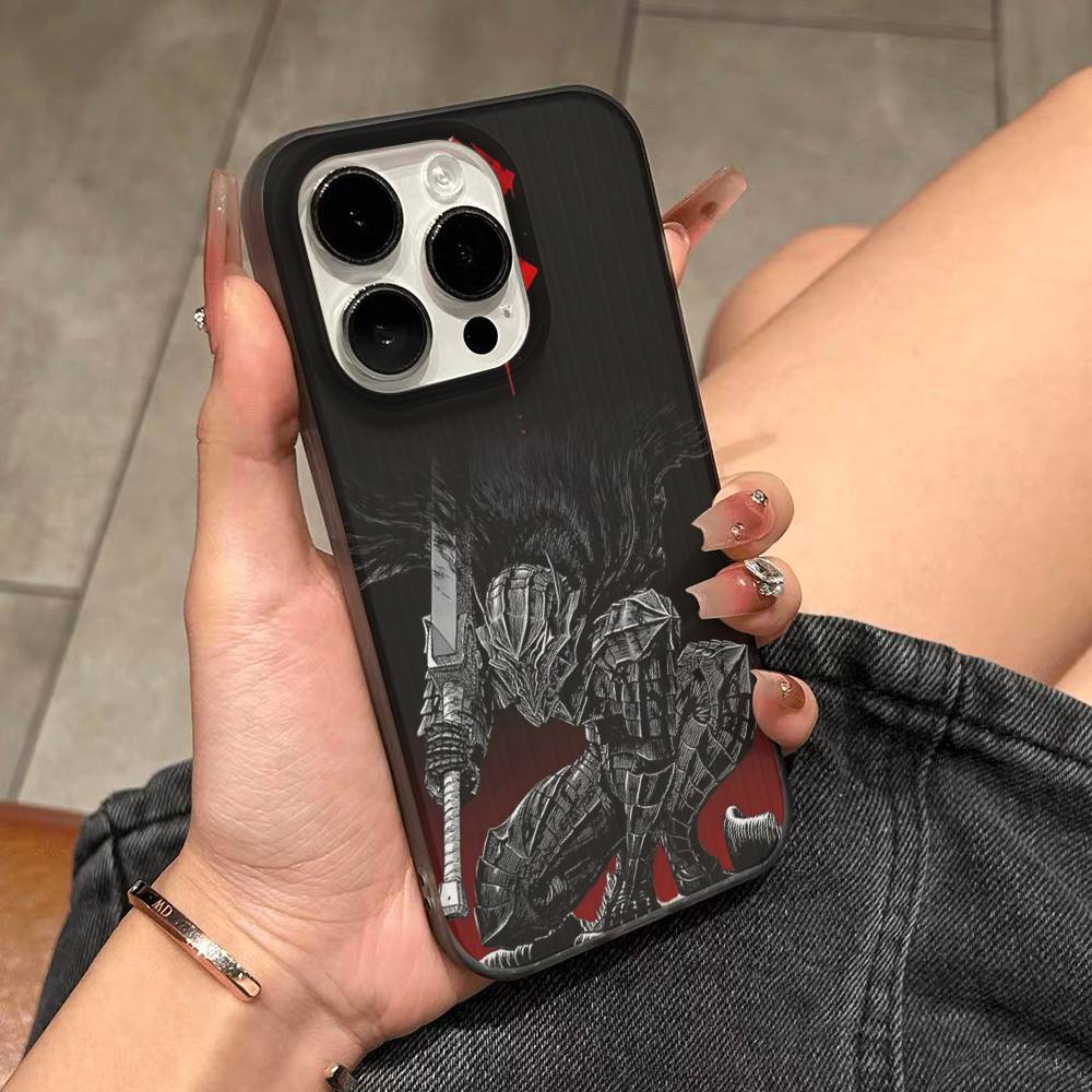 Комикс Крутой Берсерк Для IPhone 17 16 15 14 13 12 11 Pro Max Plus Pro Прозрачная Чехол для Телефона Нескользящий Корпус