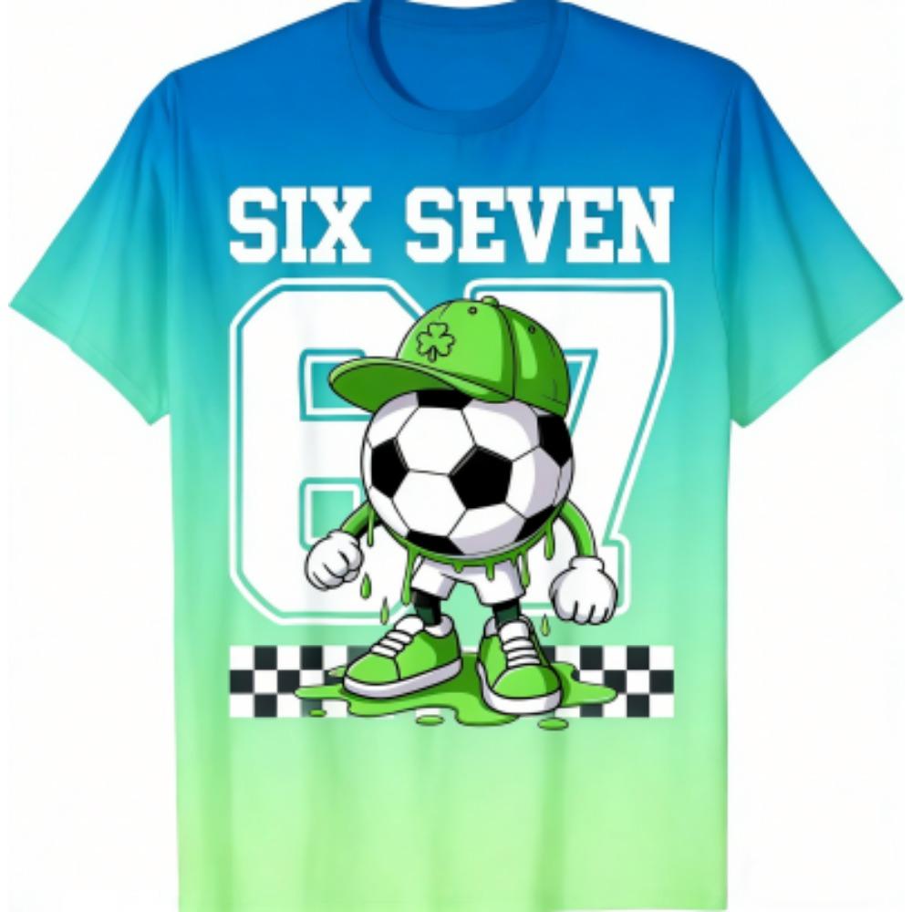 Fashion Kids T-Shirt Fun 67 Six Seven Print Boy and Girl Tees Top Summer Short Sleeve O Neck Casual Outdoor Kids Clothing