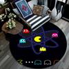 Pac‑Man pattern round rug,Carpet Rug for Living Room Bedroom Playroom ,Non-slip Floor Mat,Holiday Gifts and Birthday Gifts.