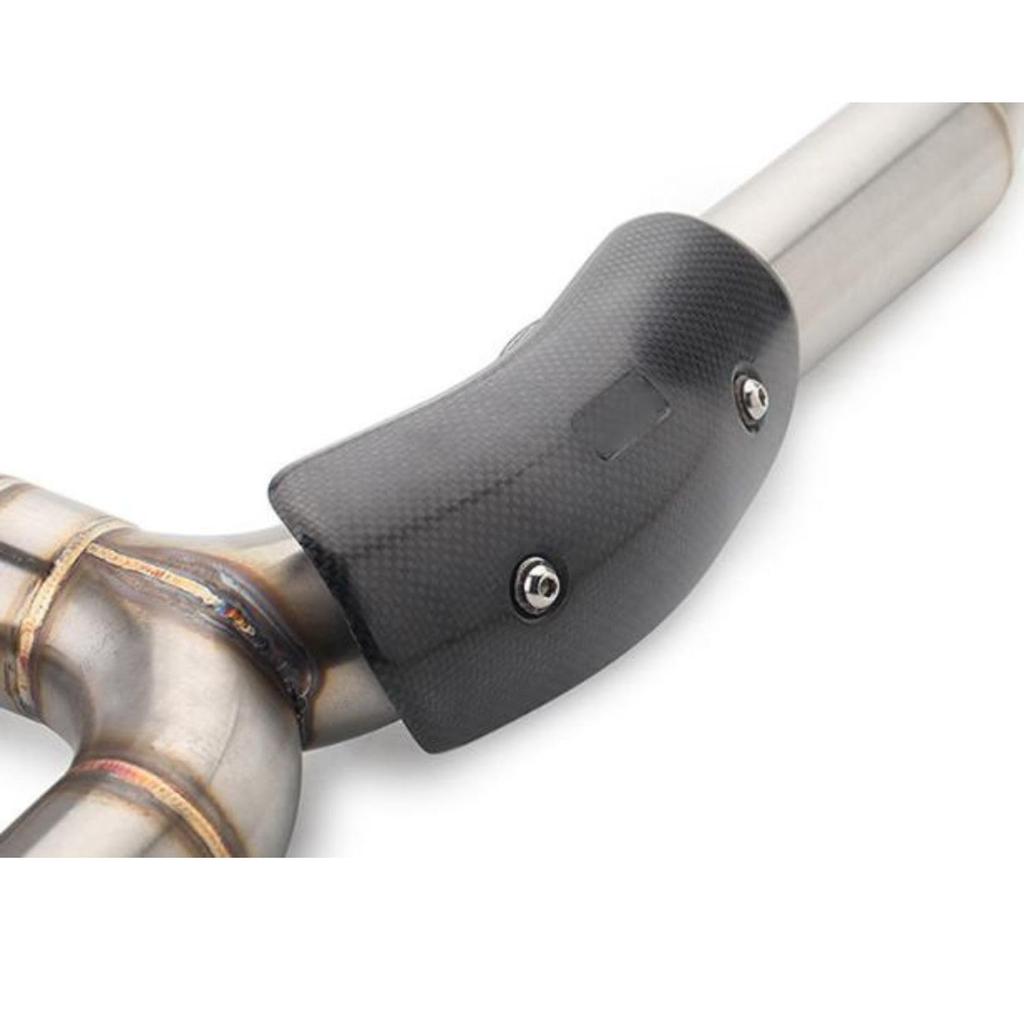 Partools Motorcycle Muffler Guard Heat Shield Stainless Steel Universal Carbon (Carbon)