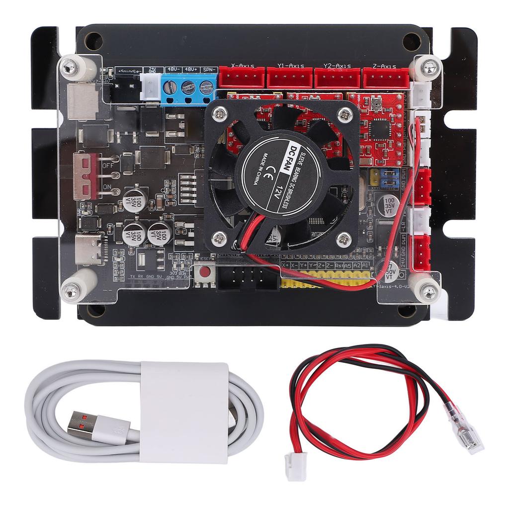 Плата управления гравировальным станком с ЧПУ с охлаждающим вентилятором 2 оси 3 оси 32-битная плата контроллера GRBL