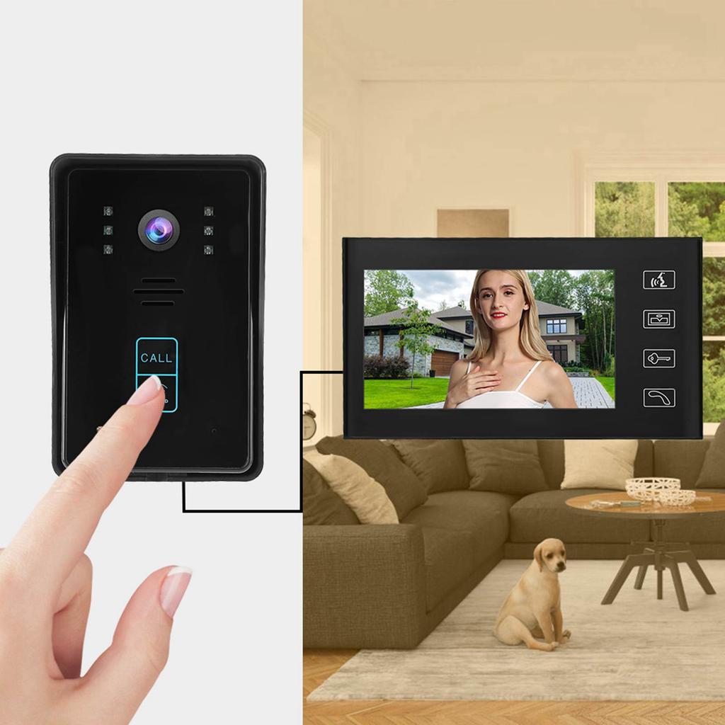 7-дюймовый HD видеодомофон с дверным звонком, комплект для домофона, система входа на ворота с ключом 806MJID12