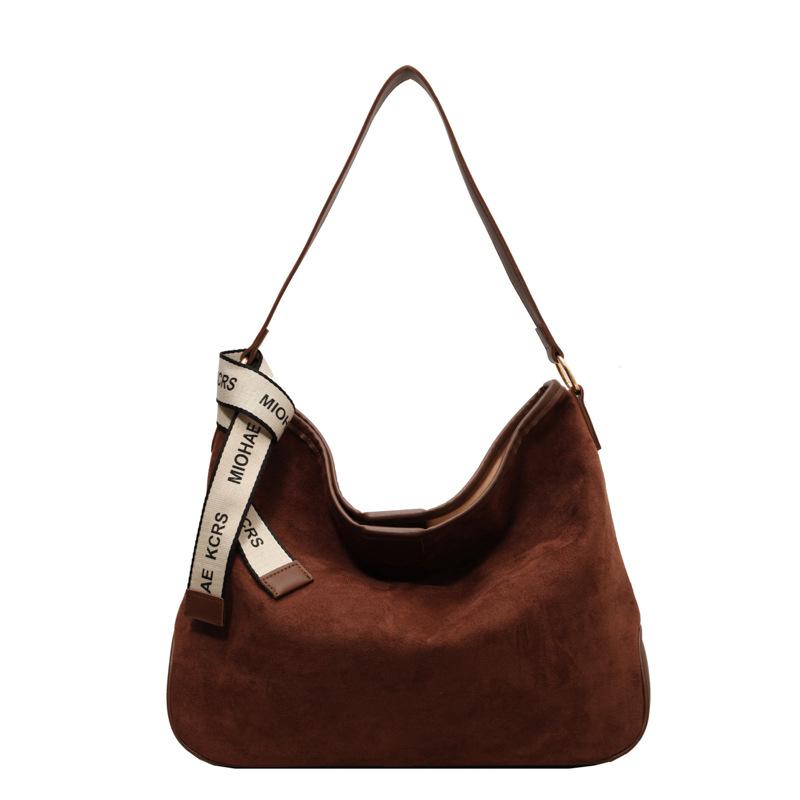 Сумка большой вместимости женская 2025 супер огонь мода замшевая сумка через плечо текстура для работы通勤 сумка-мессенджер тоут женская