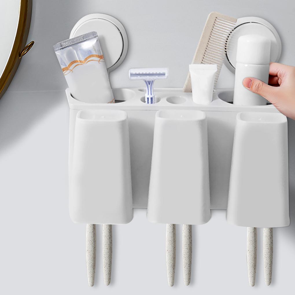 Держатель зубных щеток, органайзер, настенный держатель для зубной пасты в ванной, контейнер для ополаскивателя полости рта