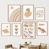 Wall Art Kids Room Decorative Poster Cartoon New Baby Dinosaur Sweet Heart Alphabet Nursery Canvas Painting Print Wall Picture